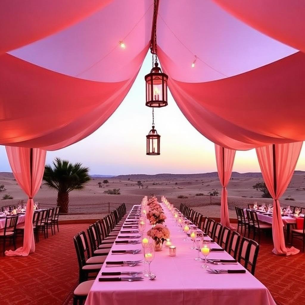 Dîner de gala dans le désert
